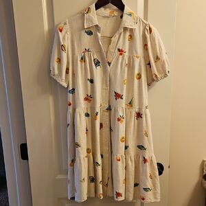 Jane & Delancey| Tropical Tiered Mini | Sz S| Resort, Lagenlook, Poolside